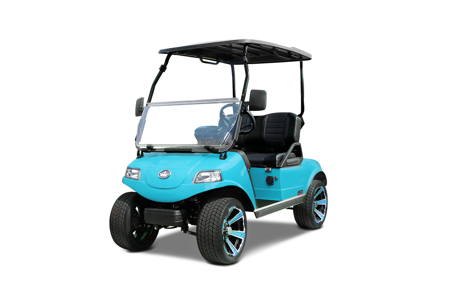 **Alt Image Description for Classic 2 Plus Evolution Golf Cart**: "Classic 2 Plus Evolution Golf Cart parked on a lush green golf course, showcasing its sleek design and comfortable seating for two passengers. The electric cart features a spacious cargo area for golf clubs and gear, emphasizing its practicality and eco-friendly transportation capabilities."